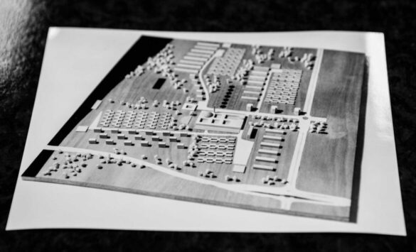 Photograph of Dr. Makhlouf’s final model for an Islamic neighborhood unit for Giza as part of his PhD thesis at Technische Hochschule Munich.